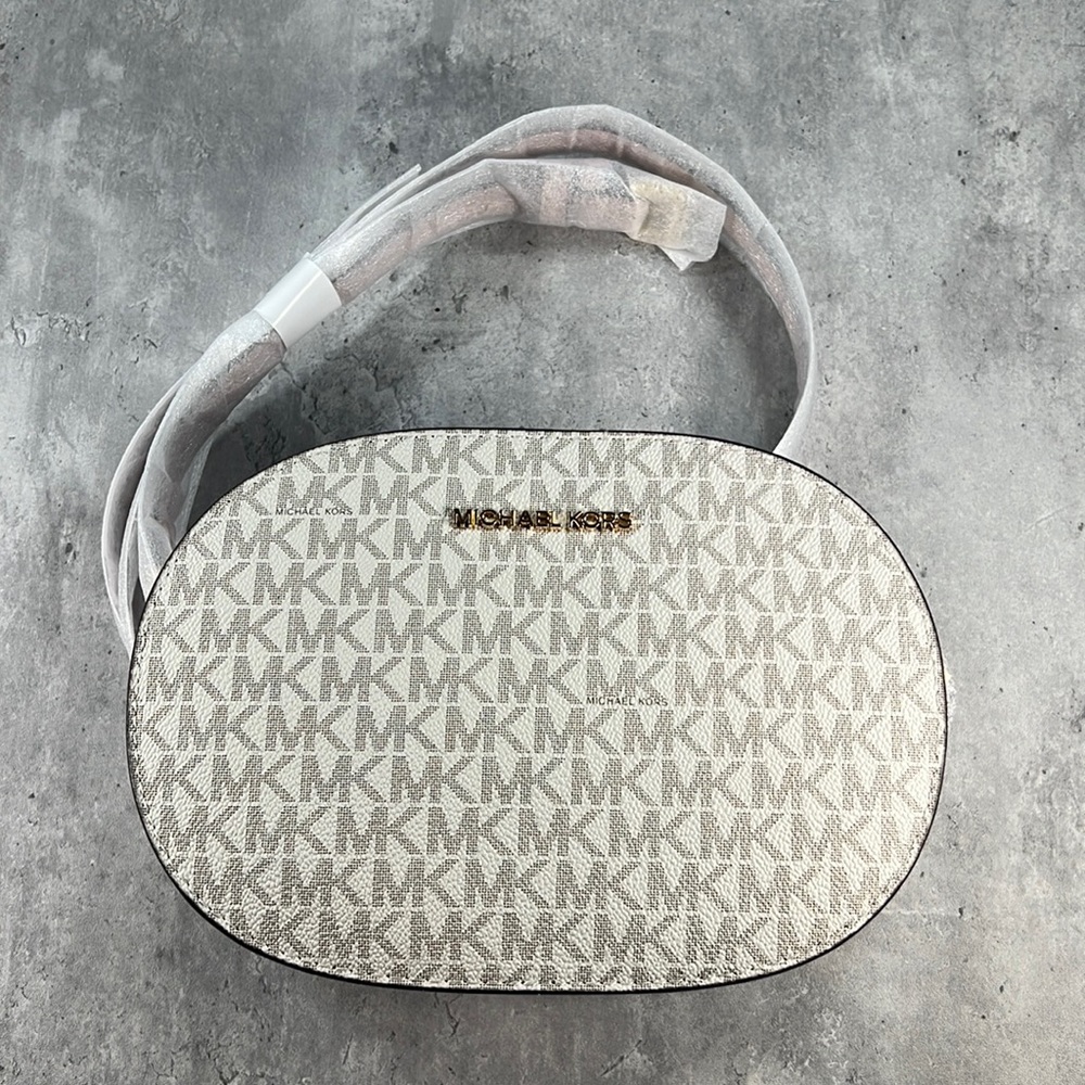MICHAEL Michael Kors Jet Set Travel Medium Logo Crossbody Powder Blush